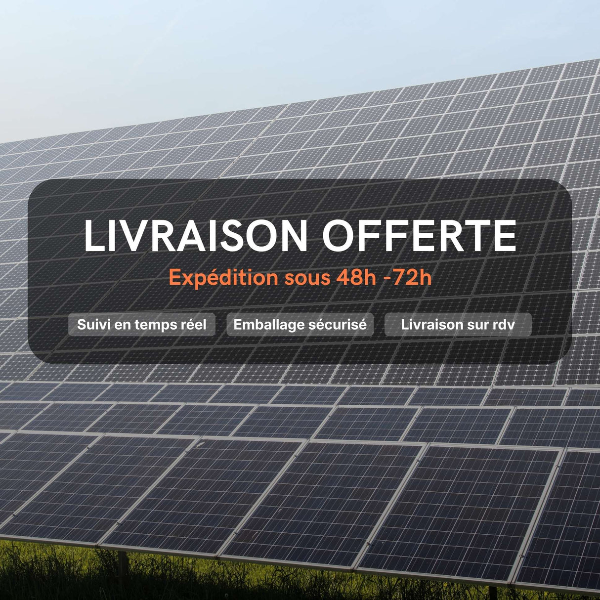 Gros plan sur les panneaux solaires du kit 3 kWc