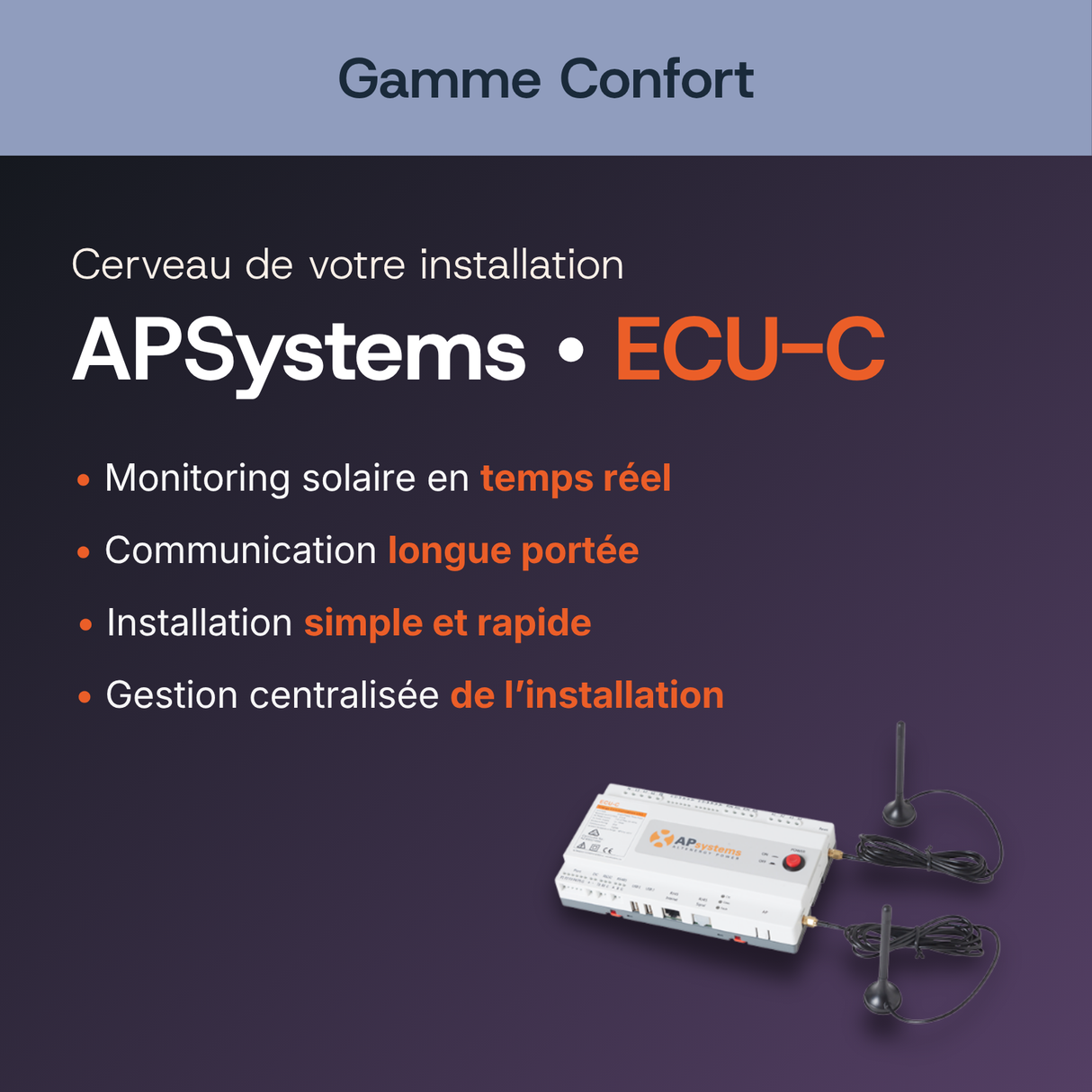 Spécifications ECU-C APSystems