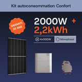 Kit autoconsommation Confort APSystems 2000W + 2,2 kWh monophasé
