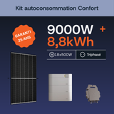 Kit autoconsommation Confort APSystems 9000W + 8,8 kWh triphasé