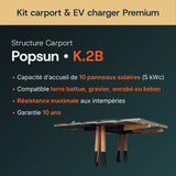 Structure carport bois Popsun lamellé-collé