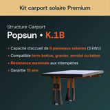 Structure carport bois Popsun lamellé-collé