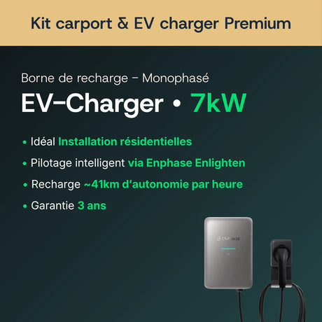 Borne de recharge Enphase EV 7 kW monophasé