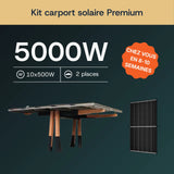 Carport solaire en bois — vue d'ensemble du kit