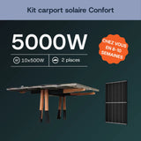 Carport solaire en bois — vue d'ensemble du kit