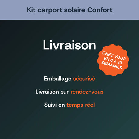 Livraison offerte du carport — sous 8 à 10 semaines
