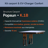 Structure carport bois Popsun lamellé-collé