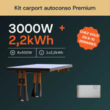 Carport solaire en bois — vue d'ensemble du kit