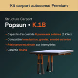 Structure carport bois Popsun lamellé-collé