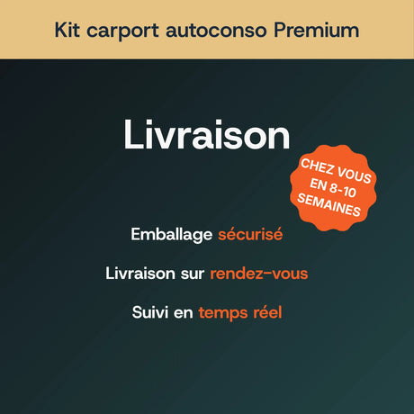 Livraison offerte du carport — sous 8 à 10 semaines