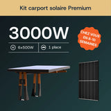 Carport solaire en bois — vue d'ensemble du kit