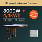 Carport solaire en bois — vue d'ensemble du kit