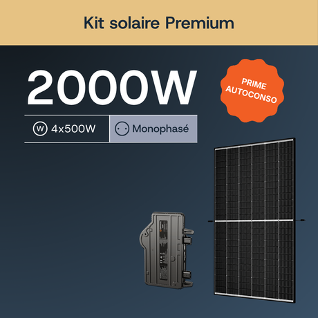 Kit solaire 2 kWc Enphase monophasé