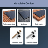 Compatibilité toiture et fixations — Kit solaire Confort