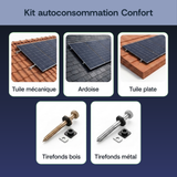 Systèmes de fixation disponibles pour le kit Confort