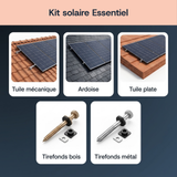 Compatibilité toiture et fixations — Kit solaire Essentiel