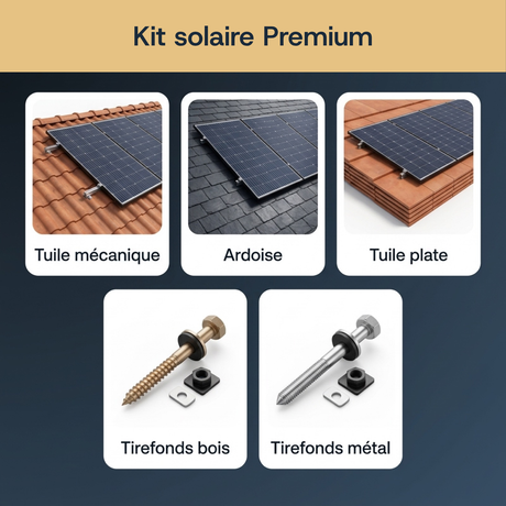 Compatibilité toiture et fixations — Kit solaire Premium