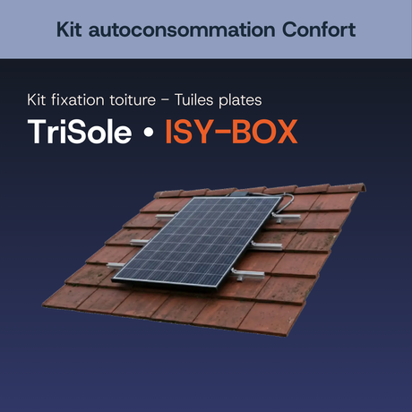 Fixation toiture — Tuile plate — Kit autoconsommation Confort