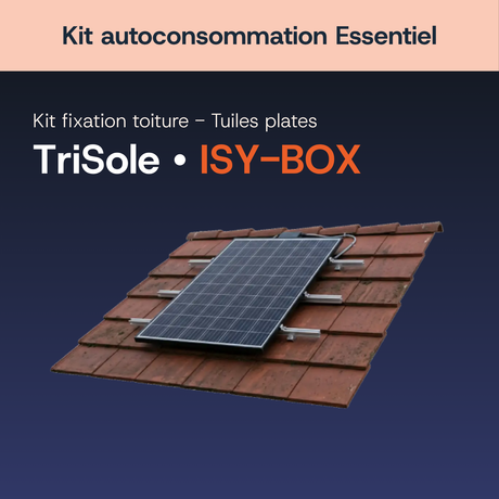 Fixation toiture — Tuile plate — Kit autoconsommation Essentiel