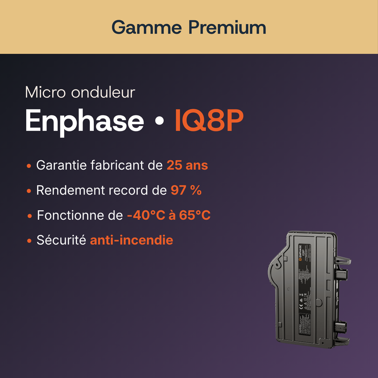 Spécifications micro-onduleur Enphase IQ8P