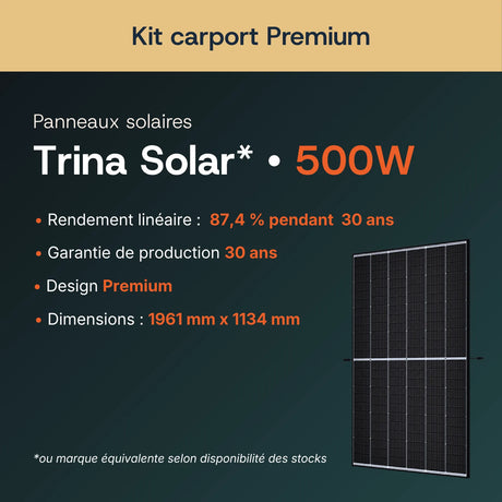 Panneaux solaires Trina Solar 500W bifaciaux