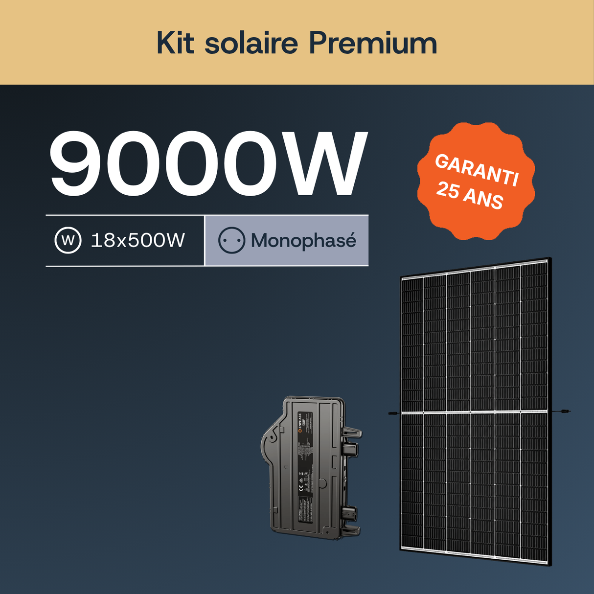 Kit solaire 9 kWc Enphase monophasé