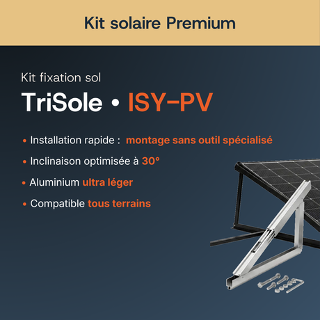 Fixation au sol — TriSole — Kit solaire Premium