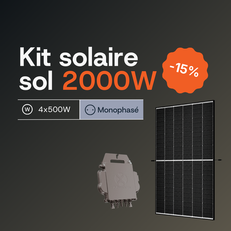 Kit solaire sol 2 kWc APSystems monophasé — promo -15%