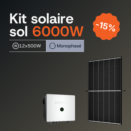 Kit solaire sol 6 kWc Livoltek monophasé — promo -15%