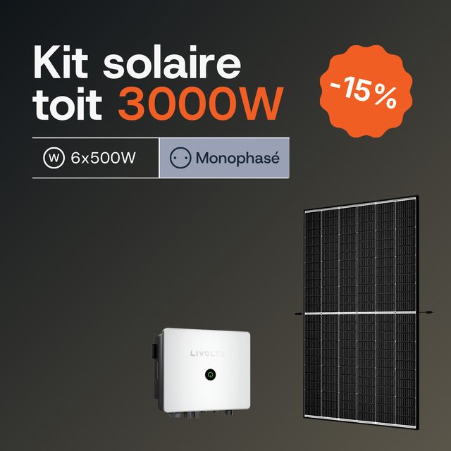 Kit solaire toiture 3 kWc Livoltek monophasé
